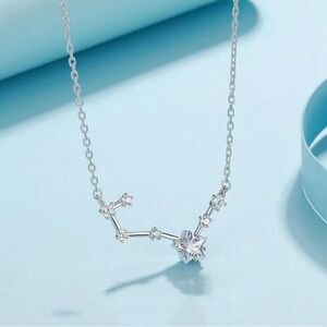 Trendy 925 Sterling Silver Zircon Big Dipper Star Necklace